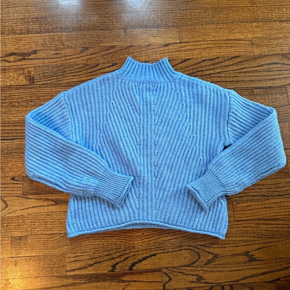 SO Light Blue Women's Turtleneck Sweater